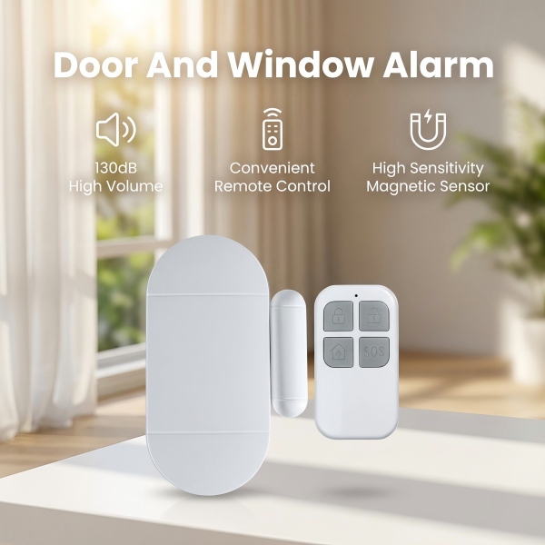 All-Round Security Door Contact Alarm: Long-Lasting Battery Life & Dual-Purpose Design for Enhanced Safety
