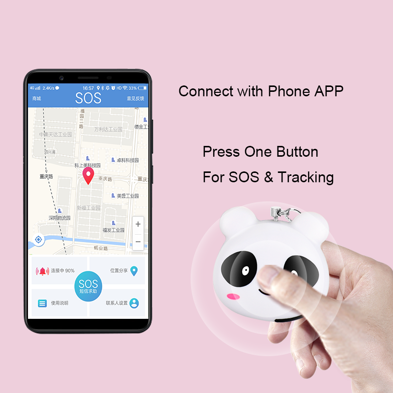 OEM China Safety Alarm For Girls -
 Smart SOS personal security alarm with tracking function and  emergency contact call voice message  – Ariza